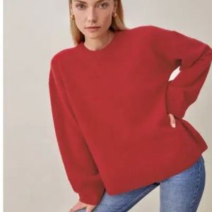 Reformation Red Wool Sweater XS